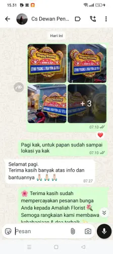 Testimonial Papan Bunga Pernikahan pananjung
